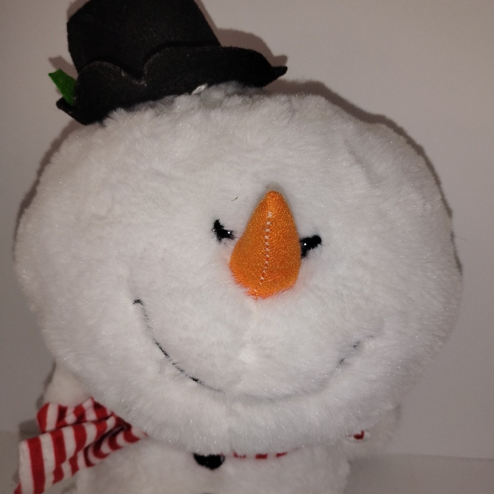 2022 Cuddle Barn Caroling Cuties Plush Snowman 10" Tall Animated Stuffed Animal - Picture 3 of 9